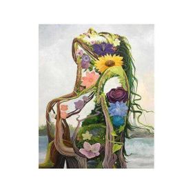 Canvas Hobby Kadının İçindeki Doğa Kasnaklı 100 x 140 cm Sayılarla Boyama Seti