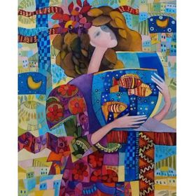Canvas Hobby Kadınların İç Dünyası 100x140 cm Rulo Sayılarla Boyama Seti
