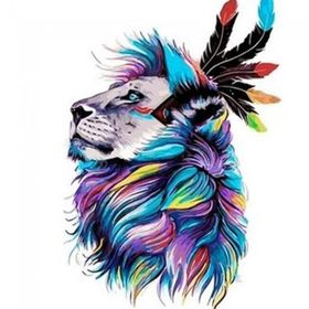 Canvas Hobby Kaptan Aslan Kasnaklı 100 x 140 cm Sayılarla Boyama Seti
