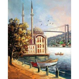 Canvas Hobby Kasnaklı 100 x 140 cm Ortaköyde Nostalji Sayılarla Boyama Seti