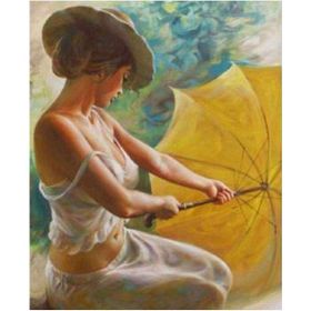 Canvas Hobby Kasnaklı 100 x 140 cm Sarışemsiyeli Güzel Sayılarla Boyama Seti