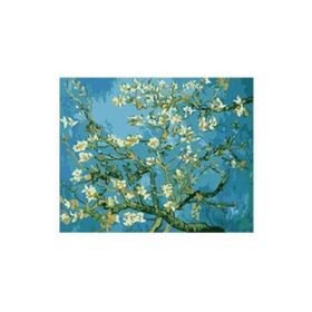 Canvas Hobby Kasnaklı 100 x 140 cm Van Gogh Badem Ağacı Sayılarla Boyama Seti