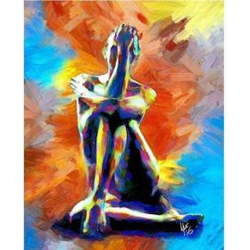 Canvas Hobby Kasnaklı 100 x 140 cm Yanlız Kadın Sayılarla Boyama Seti