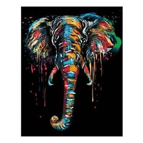 Canvas Hobby Kasnaklı 50 x 65 cm Renklerin Fili Sayılarla Boyama Seti