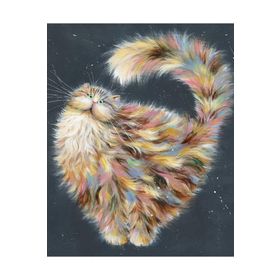 Canvas Hobby Kasnaklı 50 x 65 cm Şaşkın Kedi Sayılarla Boyama Seti