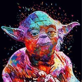Canvas Hobby Kasnaklı 50 x 65 cm Starwars Yoda Sayılarla Boyama Seti