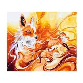 Canvas Hobby Kasnaklı 50 x 65 cm Tilki Sayılarla Boyama Seti