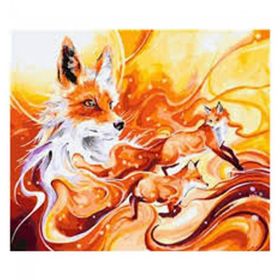 Canvas Hobby Kasnaklı 50 x 65 cm Tilki Sayılarla Boyama Seti