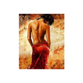 Canvas Hobby Kasnaklı 50 x 65 cm Tutkulu Kadın Sayılarla Boyama Seti