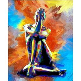 Canvas Hobby Kasnaklı 50 x 65 cm Yanlız Kadın Sayılarla Boyama Seti
