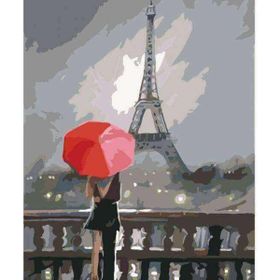 Canvas Hobby Kasnaklı 70 x 90 cm Pariste Aşk Sayılarla Boyama Seti