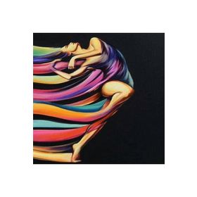 Canvas Hobby Kasnaklı 70 x 90 cm Renk Kuşağındaki Kadın Sayılarla Boyama Seti
