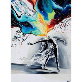 Canvas Hobby Kasnaklı 70 x 90 cm Renklerle Dans Sayılarla Boyama Seti