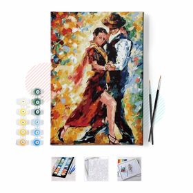 Canvas Hobby Kasnaklı 70 x 90 cm Tango Aşkı Sayılarla Boyama Seti