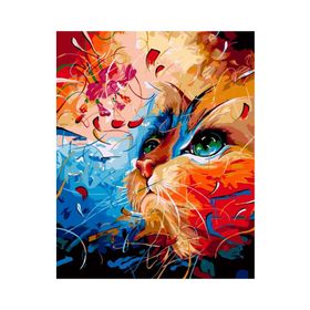 Canvas Hobby Kedi Portre 1 Kasnaklı 100 x 140 cm Sayılarla Boyama Seti