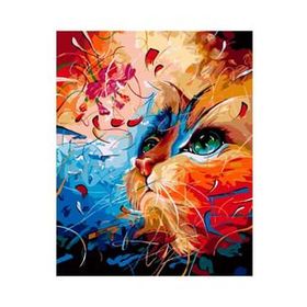 Canvas Hobby Kedi Portre 1 Kasnaklı 70x90 cm Sayılarla Boyama Seti