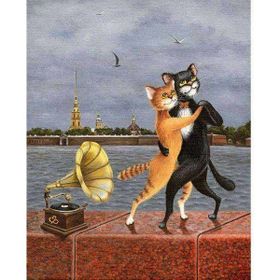Canvas Hobby Kedilerin Dansı Kasnaklı 100 x 140 cm Sayılarla Boyama Seti