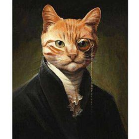 Canvas Hobby Kedinin Asilliği Kasnaklı 90x110 cm Sayılarla Boyama Seti