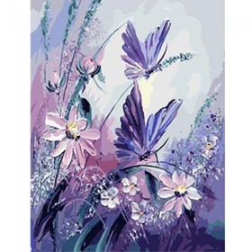 Canvas Hobby Kelebeklerin Dansı 70 x 90 cm Rulo Sayılarla Boyama Seti