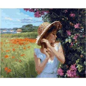 Canvas Hobby Kır Güzeli Kasnaklı 40x50 cm Sayılarla Boyama Seti