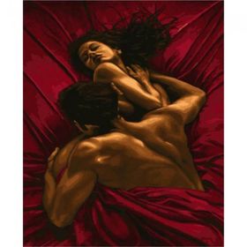 Canvas Hobby Kırmızı Aşk Kasnaklı 100 x 140 cm Sayılarla Boyama Seti