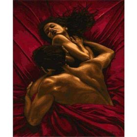 Canvas Hobby Kırmızı Aşk Kasnaklı 100 x 140 cm Sayılarla Boyama Seti