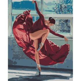Canvas Hobby Kırmızı Dans Kasnaklı 100 x 140 cm Sayılarla Boyama Seti
