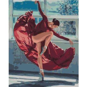 Canvas Hobby Kırmızı Dans Kasnaklı 40x50 cm Sayılarla Boyama Seti