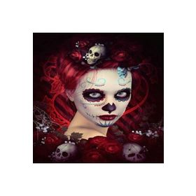 Canvas Hobby Kırmızı Kafatası Kasnaklı 100 x 140 cm Sayılarla Boyama Seti