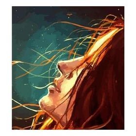 Canvas Hobby Kızıl Güzel Kasnaklı 70x90 cm Sayılarla Boyama Seti