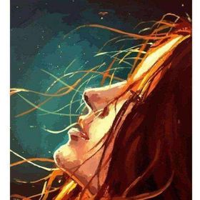 Canvas Hobby Kızıl Güzel Kasnaklı 90x110 cm Sayılarla Boyama Seti