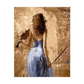 Canvas Hobby Kızıl Kemancı 100x140 cm Rulo Sayılarla Boyama Seti