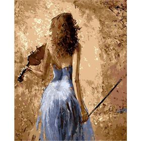 Canvas Hobby Kızıl Kemancı Kasnaklı 100 x 140 cm Sayılarla Boyama Seti
