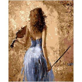 Canvas Hobby Kızıl Kemancı Kasnaklı 100 x 140 cm Sayılarla Boyama Seti