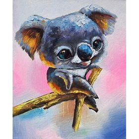 Canvas Hobby Koala Lili Kasnaklı 70x90 cm Sayılarla Boyama Seti
