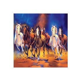 Canvas Hobby Koşan Atlar Kasnaklı 60x75 cm Sayılarla Boyama Seti