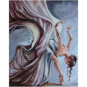 Canvas Hobby Kuğu Balerin 100x140 cm Rulo Sayılarla Boyama Seti