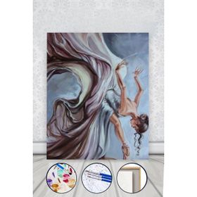 Canvas Hobby Kuğu Balerin Kasnaklı 40x50 cm Sayılarla Boyama Seti