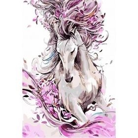 Canvas Hobby Masal ve At Kasnaklı 100 x 140 cm Sayılarla Boyama Seti