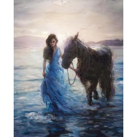 Canvas Hobby Mavi Hayaller Kasnaklı 40x50 cm Sayılarla Boyama Seti