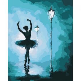 Canvas Hobby Mavi Işık ve Balerin 100x140 cm Rulo Sayılarla Boyama Seti