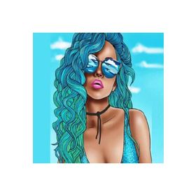 Canvas Hobby Mavi Kadın 100x140 cm Rulo Sayılarla Boyama Seti