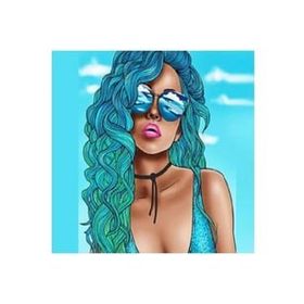 Canvas Hobby Mavi Kadın Kasnaklı 60x75 cm Sayılarla Boyama Seti