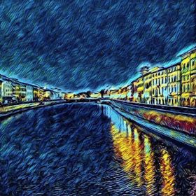 Canvas Hobby Mavi Nehir Kasnaklı 70x90 cm Sayılarla Boyama Seti