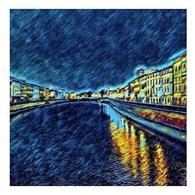 Canvas Hobby Mavi Nehir Kasnaklı 70x90 cm Sayılarla Boyama Seti