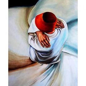 Canvas Hobby Mevlana ve Şems Kasnaklı 100 x 140 cm Sayılarla Boyama Seti