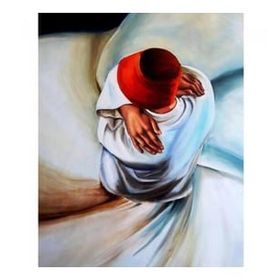 Canvas Hobby Mevlana ve Şems Kasnaklı 50x65 cm Sayılarla Boyama Seti