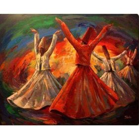 Canvas Hobby Mevleviler Kasnaklı 40x50 cm Sayılarla Boyama Seti