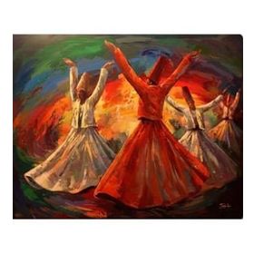 Canvas Hobby Mevleviler Kasnaklı 60x75 cm Sayılarla Boyama Seti