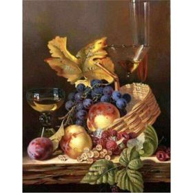 Canvas Hobby Meyve Sepeti Kasnaklı 40x50 cm Sayılarla Boyama Seti